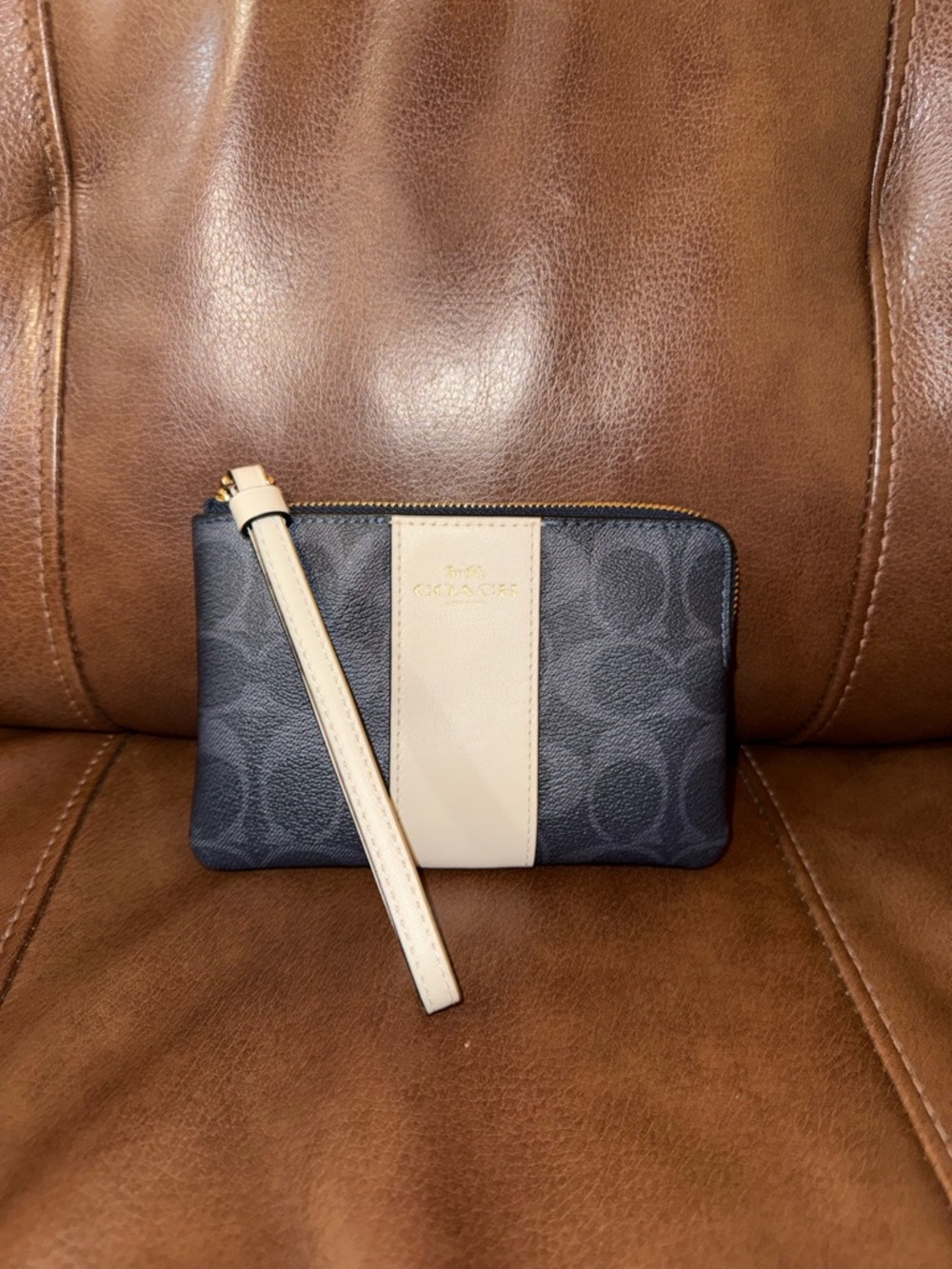 Coach Corner Zip Wristlet